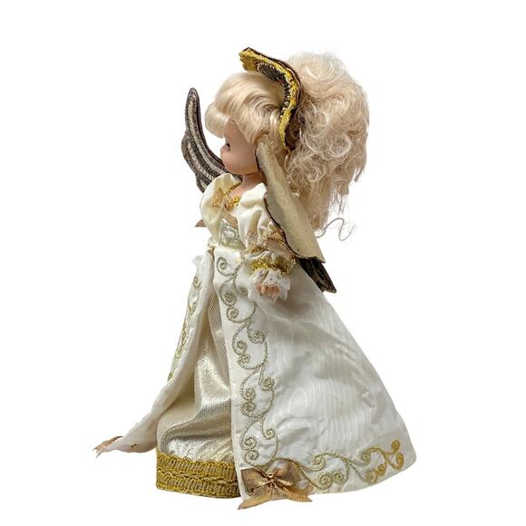 Effenbee Doll Angel Tree Topper Porcelain Head & Hands Eyes Open and Close 1988 - Picture 5 of 7